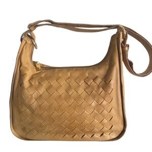 Bottega Veneta Intrecciato Beige/Brown Leather Crossbody – Rare Medium